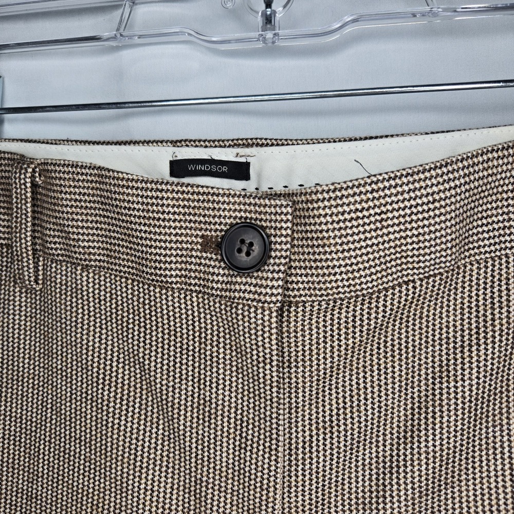 Talbots Windsor Pants Houndstooth Wool Blend Women's 8 Academia Hipster Capsule - Picture 3 of 10
